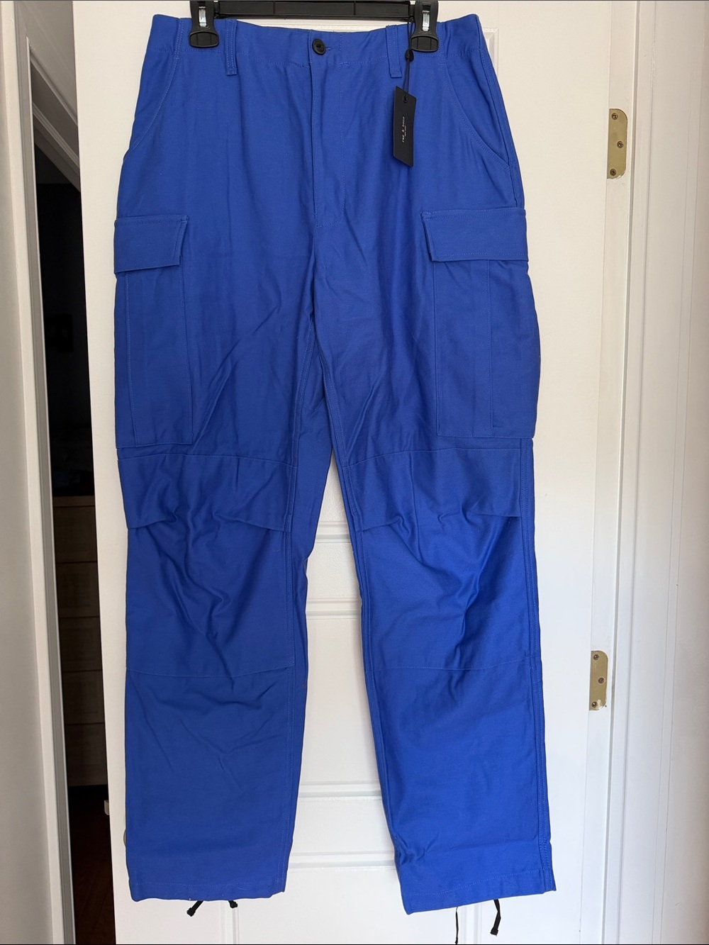 Rag & Bone sands cotton twill cargo pants in bright blue